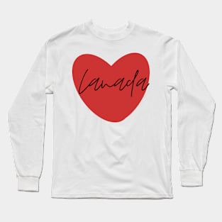 Canada Red Heart Long Sleeve T-Shirt